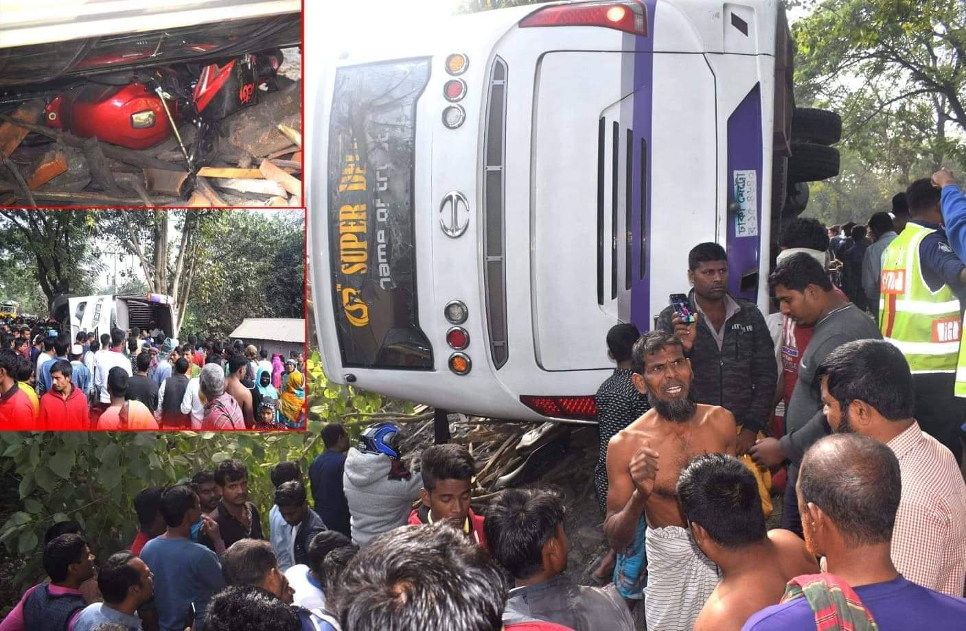 ঈশ্বরদীতে বাস ও মোটরসাইকেলের সংঘর্ষে আহত ৫