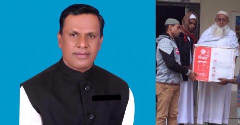 শ্রীপুরে মসজিদে গরম পানির মেশিন দিলেন প্যানেল মেয়র আমজাদ হোসেন