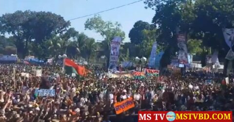 রংপুরে বিএনপি’র গণসমাবেশ মাঠ ছাড়িয়ে সড়কে
