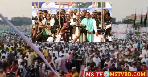 ঢাকা জেলা আওয়ামী লীগের ত্রিবার্ষিক সম্মেলন নেতাকর্মীদের ঢল