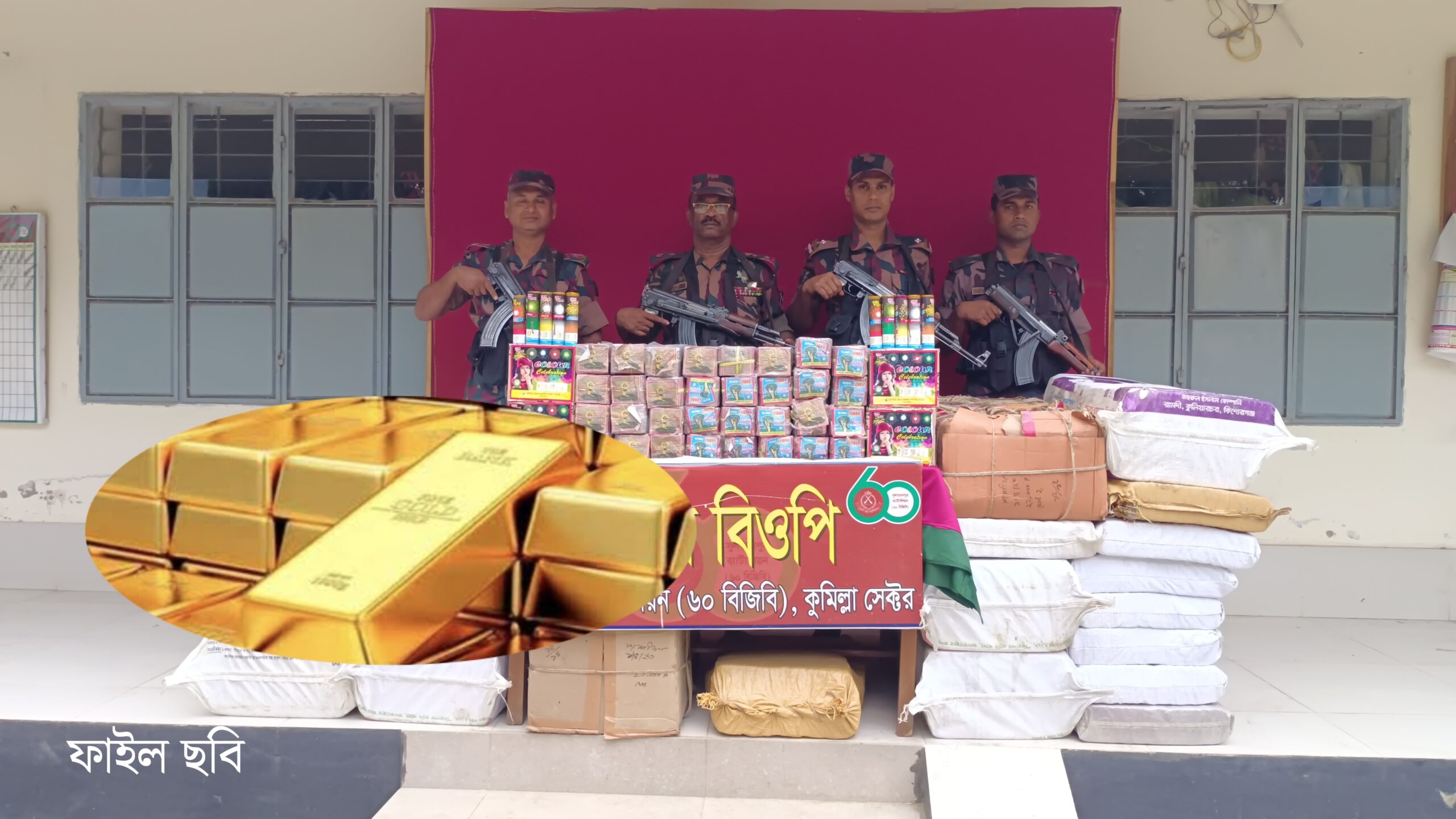 ২৮২ কোটি টাকার চোরাচালান পণ্য জব্দ করেছে বিজিবি