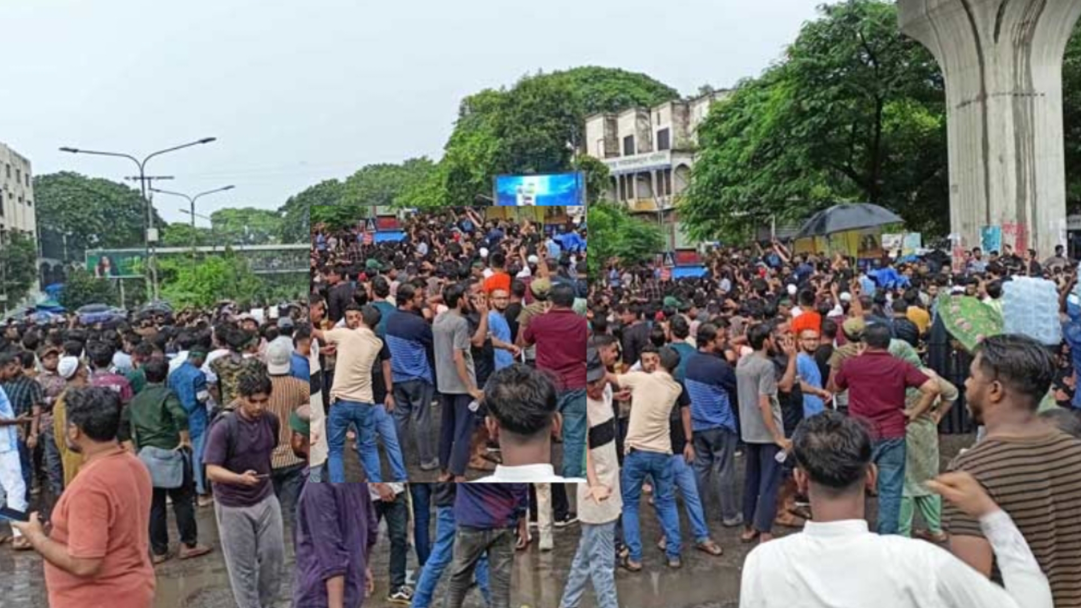 শাহবাগ মোড় অবরোধ করেছেন শিক্ষার্থীরা